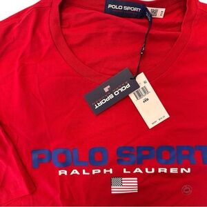 NEW Polo Sport Ralph Lauren 4XB 4XL Big Man's Red American Flag Tee Shirt